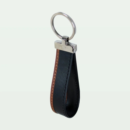 Prestige Leather Keychain |Black and brown| customizable