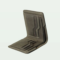 Heritage Wingtip Gray Leather Wallet (customize)