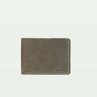 Heritage Wingtip Gray Leather Wallet (customize)