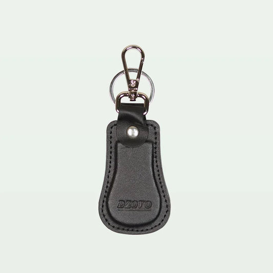 Classic Leather Key Chain |Customizable| Black | by zellwears