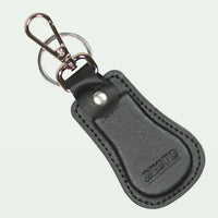 Classic Leather Key Chain |Customizable| Black | by zellwears