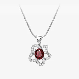Crimson Dahlia Necklace