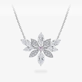 Spring Blossom Sonnet Diamond Necklace