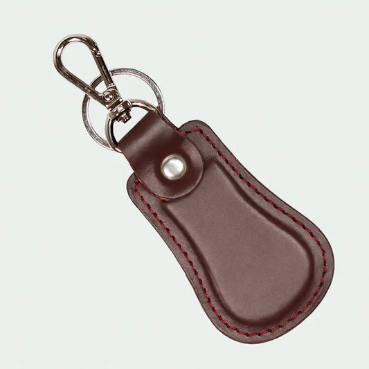 Classic Leather Keychain | Customizable | Brown | By zellwears