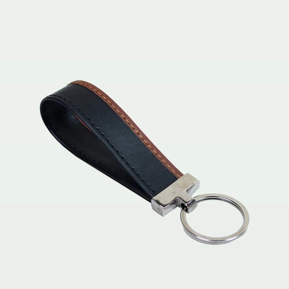 Prestige Leather Keychain |Black and brown| customizable