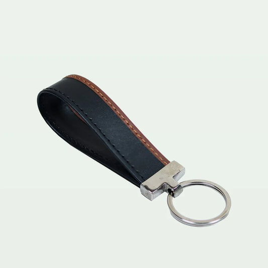 Prestige Leather Keychain |Black and brown| customizable